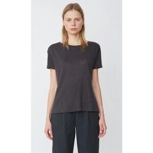 Acne Studios Eldora Linen T-Shirt XS Anthracite Grey